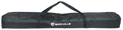 Rockville RVLS60 9-Foot Portable Tripod DJ Lighting T-Bar Stand with Bag | 60 lb Capacity, Extends to 9 Feet, Collapses to 45", Heavy-Duty Steel, 8 Hanging Bolts, Safety Pins, 42" T-Bar
