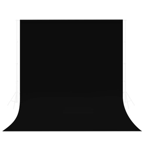 Black Backdrop for Photography, 5 X 7 FT Large Photo Backdrop Background Screen Durable Fabric for Photo Booth Backdrop Photoshoot Curtain Video Recording,Party,Podcasting - color: Black, size: 5*7