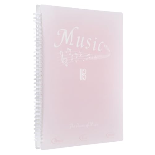MECCANIXITY Sheet Music Folder Display 30 Pages Spiral Binder Organizer, Letter Size 8.5 x 11 Paper A4 Documents Storage Holder Bag (Gradient Pink) - color: Gradient Pink