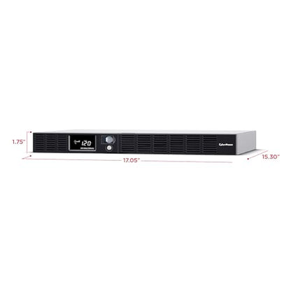 CyberPower OR1500LCDRM1U Smart App LCD UPS Battery Backup | Surge Protector, 1500VA/900W, 6 Outlets, AVR, 1U Rackmount