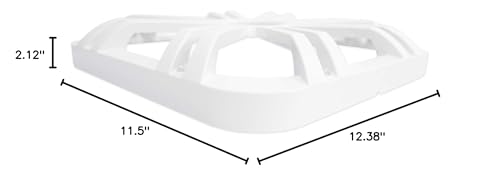 KICKER 10-inch (25cm) Square Subwoofer Grille for 11S10L7,LED, White | Illuminated woofer protection, rugged mesh speaker guard and cover, easy install, lights up your bass enclosure, 10 inch size