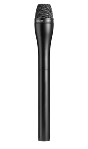Shure SM63LB Omnidirectional Dynamic Vocal Microphone with 23cm Handle for Handheld Applications On-Stage and in Broadcast, Recording, and TV Studios, 3-pin XLR Connector - Black (SM63LB) | Omnidirectional dynamic microphone with humbucking coil and shock