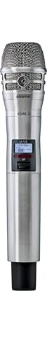 Shure ULXD2/K8N Handheld Transmitter with KSM8 Brushed Nickel Vocal Mic Capsule - for use with ULX-D Digital Wireless Microphone Systems, Receiver Sold Separately | J50A Band (ULXD2/K8N=-J50A) - color: Brushed Nickel, style: J50A Band (572-608/614-616 MHz