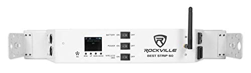 Rockville Best Strip 60 White Rechargeable Wash Light Bar, Wireless DMX | RGBWA+UV, 6x6W LEDs, Wireless Remote, Up to 22-Hour Battery, Sound Activated, 6500 Lux, 8800mAh, Flicker Free, LCD Display - color: White