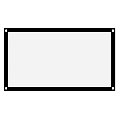 Projector Screen 40 inch Movie Projector Screen 16:9 Foldable Portable Anti-Crease Projection Screen Indoor Outdoor White Projection Video Projector Screen Curtain for Home, Party, Office - size: 40 inches