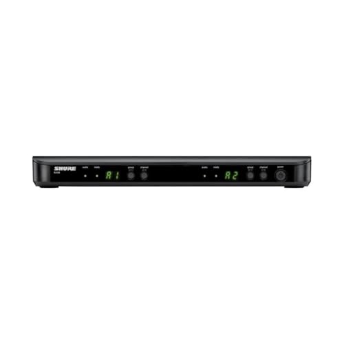 Shure BLX288/SM58 Dual-Channel Wireless Audio System H11 Band (572–596 MHz) – BLX88 Receiver, (2) BLX2 Transmitters with SM58 Dynamic Mic, Up to 14 Hr Battery, 300 ft Range | BLX88 Receiver, (2) BLX2 Transmitters with SM58 Dynamic Mic, Up to 14 Hr Battery