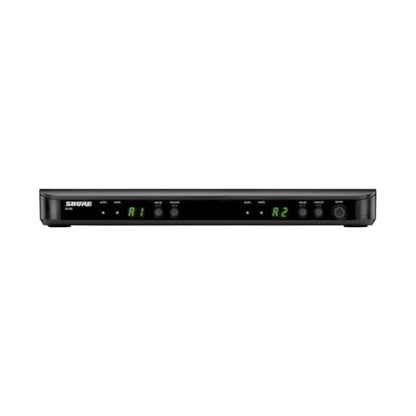 Shure BLX288/SM58 Dual-Channel Wireless Audio System H11 Band (572–596 MHz) – BLX88 Receiver, (2) BLX2 Transmitters with SM58 Dynamic Mic, Up to 14 Hr Battery, 300 ft Range - style: H11 Band (572-596 MHz)