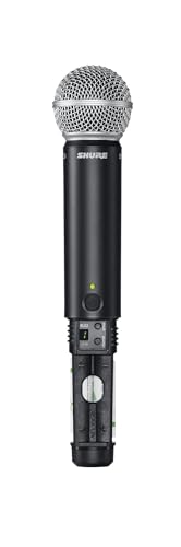 Shure BLX288/SM58 Dual Wireless Vocal System - H10 Band | 14-hour battery and 300 ft UHF range with two SM58 handheld vocal mics and dual-channel receiver for live vocals - style: H10 Band (542-572 MHz)