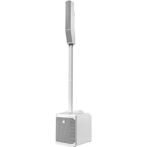 Electro-Voice Evolve 30M Portable Powered Column Loudspeaker System, White (F.01U.366.322) Bundle with Cover for Evolve 30M, Polsen M-85 Pro Microphone, Kellards Mic Stand, and XLR-XLR Cable