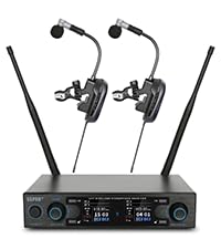 SGPRO D-333T Saxophone Microphone Wireless and Audio Rack Mount Kit Bundle