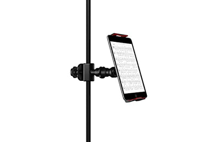 IK Multimedia iKlip 3 Tablet Holder for mic Stands, fits iPad and Android Tablets Between 7" to 12.9" with an Adjustable 360° Swivel and Soft-Touch fit - style: Stand mount