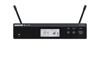 Shure BLX14R/MX53 UHF Wireless Microphone System - Perfect for Broadcast, Church, Presentations - 14-Hour Battery Life, 300 ft Range | MX153 Headset Mic, Single Channel Rack Mount Receiver | H8 Band - style: H8: 518-542 MHz