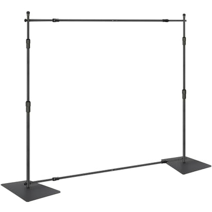 VEVOR 10ft x10ft Pipe and Drape Kit, Heavy Duty Backdrop Stand with Carbon Steel Base, Adjustable Backdrop Support with 2 Clamps and A Carry Bag for Wedding, Party, Event, Photography and Exhibition | for Wedding, Party, Event, Photography, & Exhibition,