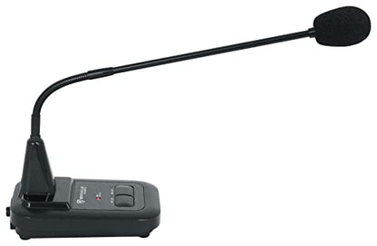 Rockville CH-MIC70 Push-to-Talk Commercial Gooseneck Paging Microphone | Built-In Preamp, No Phantom Power Required, 1/4" Output, 30 ft Cable, Cardioid Condenser, Adjustable Chime Volume