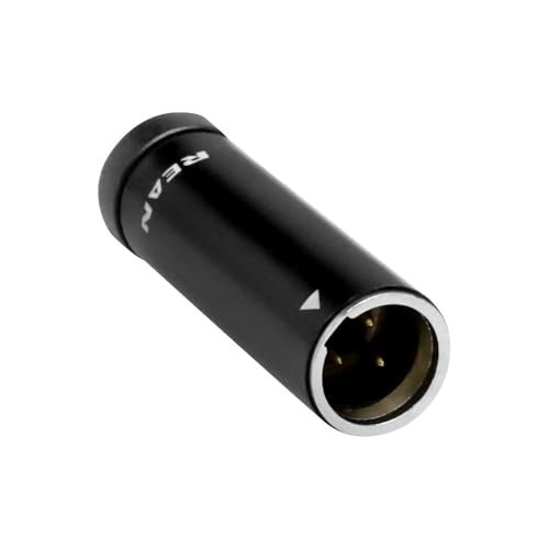 Uonecn Low-Profile Mini XLR 3Pin Connector, LP XLR Connector Mini, Right Angle Mini XLR 3 Pin Male for Audio Devices Black, Package Includes Screw Wrench - color: Black, style: LP-miniXLR 3pin Male