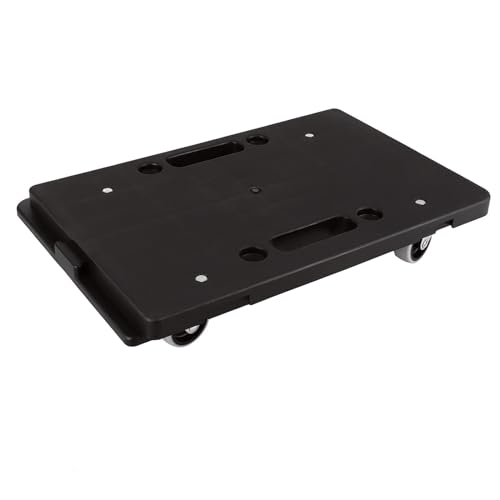 Heavy Duty Furniture Dolly with 4 Wheels - 16.3 x 11 Inch Portable Flat Dolly for Moving, 500 Lbs Capacity (Black)