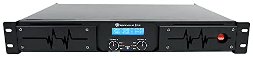 Rockville D12 2-Channel Class D Pro/DJ Rack Mount Power Amplifier | 5000W Peak / 1400W RMS, Stereo/Parallel/Bridge Modes, Crossover, Limiter, LCD, XLR/1/4" Inputs, SpeakON/Binding Post Outputs