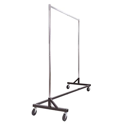 Econoco Commercial Rolling Z-Rack with Zippered Protective Garment Cover - color: Black, style: Z Rack with Garment Cover