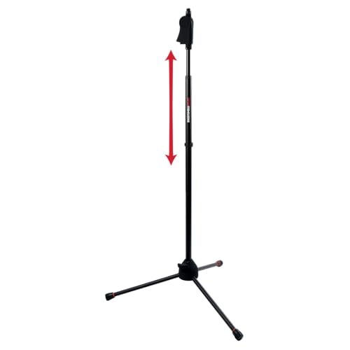 Gator Frameworks Deluxe Tripod Microphone Stand with Clutch Height Adjustment (GFW-MIC-2100) - style: Deluxe Tripod
