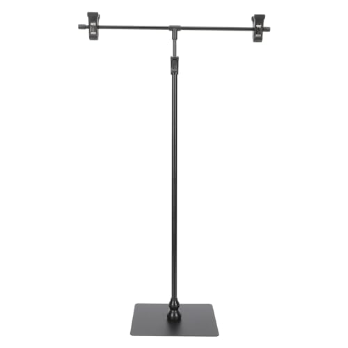 Zerodeko Adjustable T Shape Poster Stand Retractable Poster Stand Display with Clip Height Adjustable Advertising for Tabletop Store Counter Sign Holder