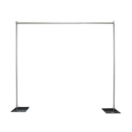 Pipe and Drape Photobooth Wedding Party Convention Tradeshow Backdrop Kit Framework ONLY (8x10Fixed) Upgraded Version - size: 8x10Fixed