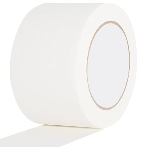 White Gaffers Tape 3 Inch x 30 Yard,Gaffer Tape Rubber Adhesive Leaves No Residue, Waterproof,Multipurpose,Easy to Tear,Great for Concerts, Weddings or More - color: White
