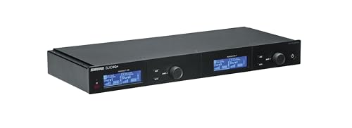 Shure SLX-D Digital Wireless Quad Receiver - 24-Bit Audio, 138MHz Wide Tuning Range, Space-Saving Design for 4 Channels (SLXD4Q+=-G57) - style: Standard
