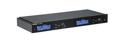Shure SLX-D Digital Wireless Quad Receiver - 24-Bit Audio, 138MHz Wide Tuning Range, Space-Saving Design for 4 Channels (SLXD4Q+=-G57) - style: Standard