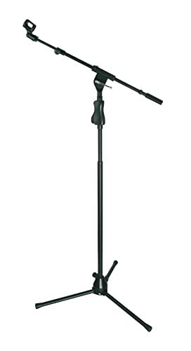 Gearlux Heavy-Duty Professional Telescopic Boom Microphone Tripod Stand, Triple Layer Anti-Rust Coated MIC Stand with Orientation Wrench for Height Adjustment up to 71 inches - color: 1-Pack, size: Tripod Base w/ Wrench