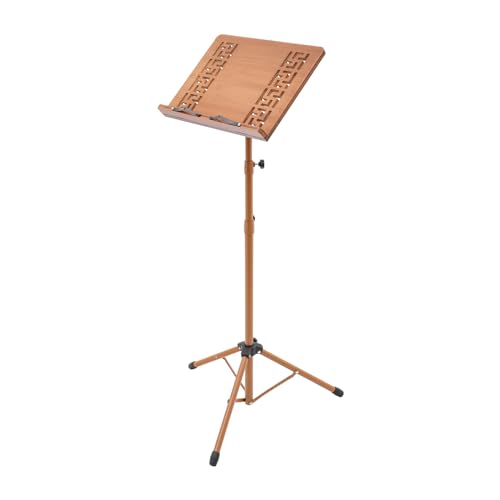Adjustable Hollow Music Stand 70-180 cm, Foldable Portable Sheet Music Holder with Lattice Tray, Lightweight Metal Orchestra Stand for Home Studio Classroom, Tripod Floor Stand for Guitar Violin Piano