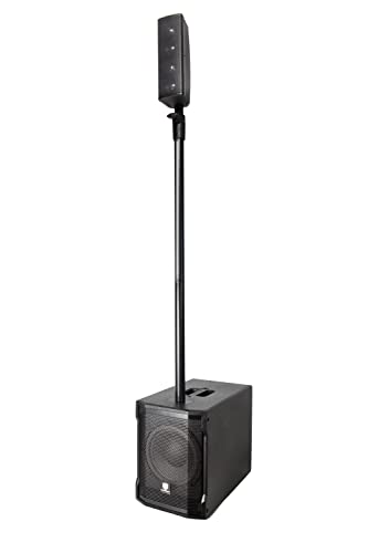 PRORECK CLUB 2000 10-inch 1000W Powered PA Loud Speaker System Combo Set With DSP, TWS Bluetooth, Column Array Speaker And 10 inch Subwoofer for Meeting, Speeches, Churches, Performances, DJ Gig, Live