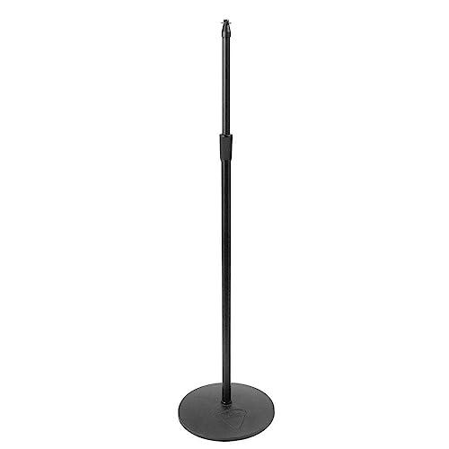 OnStage On-Stage MS9212 Heavy-Duty Low Profile Microphone Stand with 12" Base, Black - size: MS9212 with 12" Base