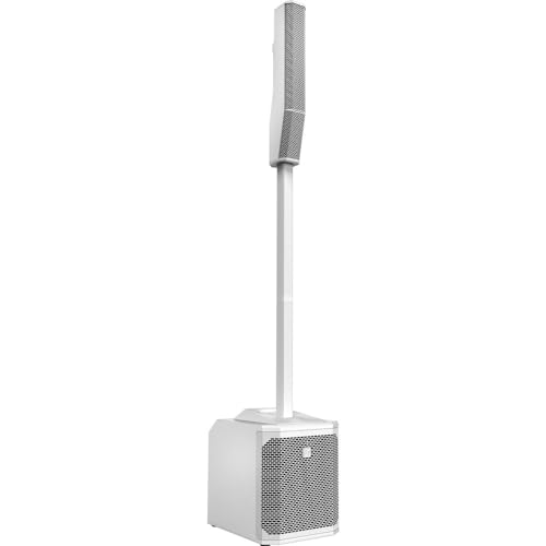 Electro-Voice Evolve 30M Portable Powered Column Loudspeaker System, White (F.01U.366.322) Bundle with Cover for Evolve 30M, Polsen M-85 Pro Microphone, Kellards Mic Stand, and XLR-XLR Cable