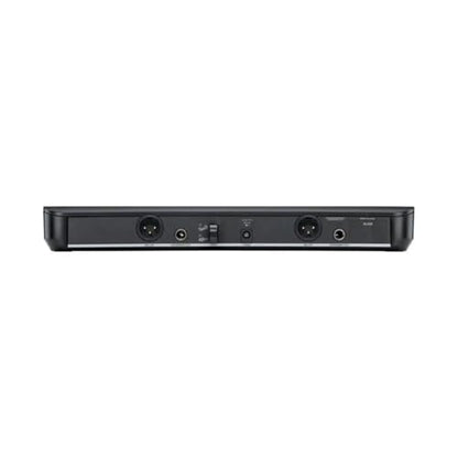 Shure BLX288/SM58 Dual-Channel Wireless Audio System H11 Band (572–596 MHz) – BLX88 Receiver, (2) BLX2 Transmitters with SM58 Dynamic Mic, Up to 14 Hr Battery, 300 ft Range - style: H11 Band (572-596 MHz)