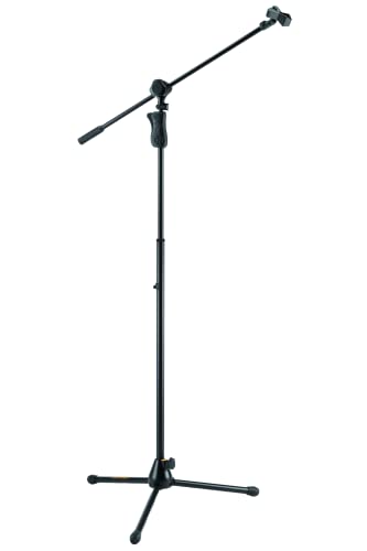 Hercules Stands MS632B EZ Grip Tripod Microphone Boom Stand with 2-in-1 Boom Clamp
