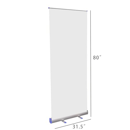 Retractable Banner Stand, 31.5"W X 80"H Portable Aluminum Alloy Vertical Retractable Roll Up Banner Stand with Heavy Base and Travel Bag for Business and Trade Shows Advertising and Promotion 22163