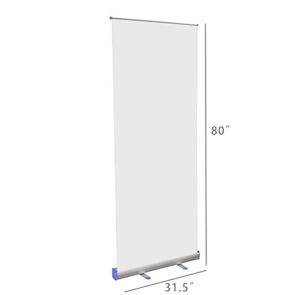 Retractable Banner Stand, 31.5"W X 80"H Portable Aluminum Alloy Vertical Retractable Roll Up Banner Stand with Heavy Base and Travel Bag for Business and Trade Shows Advertising and Promotion 22163