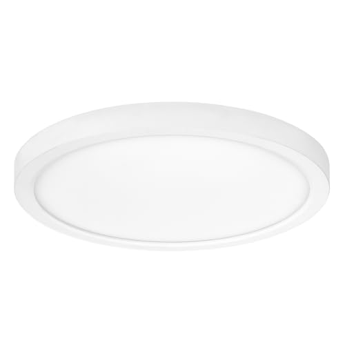 Maxxima 12 in. LED Flush Mount Ceiling Light Fixture, 2300 Lumens, 5 CCT | 2700K/3000K/35000K/4000K/5000K, Round Color Selectable Panel Light, Dimmable, Suitable for Shower - size: 12 Inch