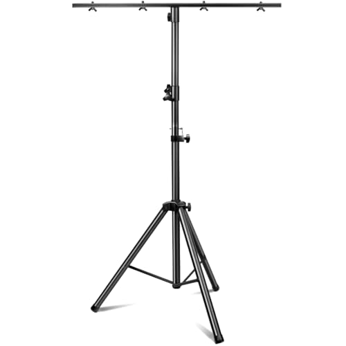 DJ Lights Stand 41-95 Inch, Heavy Duty DJ Stand 1 Pack, Adjustable Height Par Can Tripod Stage Light Stand 8ft, DJ Lighting T Bar Suitable for Stages, Bar, Banquet, Party - size: 1 Pack Square T Bar