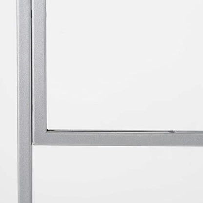 M&T Displays Metal Eco Info Board Silver 18x24 Inches Slide-In Poster Sign Holder 1 Tier Double Sided Floor Standing Pedestal Advertising Display with Backing and Anti-Glare PET Cover - color: Silver, size: 18x24 - 1-tier