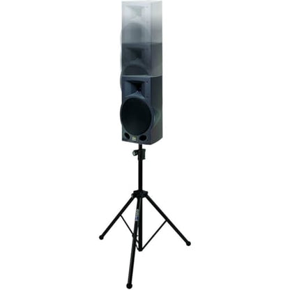 QUIK LOK - SP282 BK Tripod Speaker Stands - Lightweight Aluminum PA Loudspeaker Mounts with Pneumatic Easy-Lift Assist and Heavy-Duty Tube Construction, 1 Pair, Black
