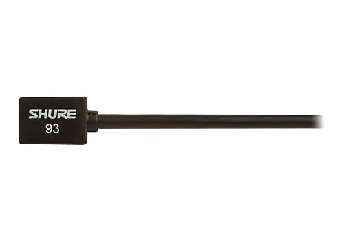 Shure WL93-6 Series Subminiature Condenser Lavalier Microphones, WL93-6 Black, with 6-Foot (1.9 m) Cable - style: Black (6-foot cable)