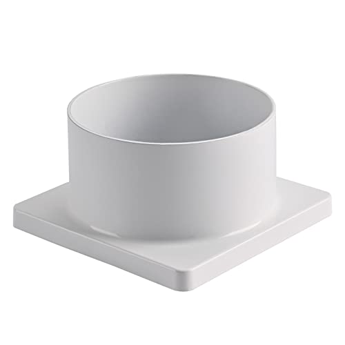 Outdoor Pier Mount Base, Rustproof Thick Aluminum, for 3" Post Light - color: White, size: 1 pack