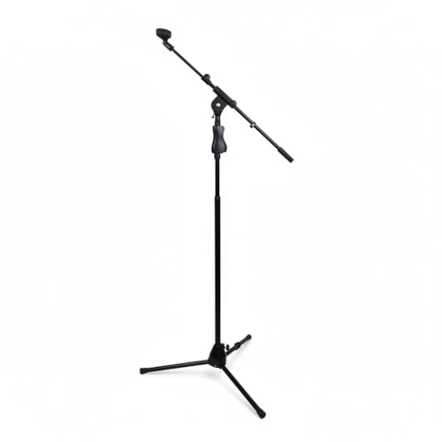 Professional Microphone Stand with Boom Arm, One-Hand Height Adjustment, Adjustable Height 41.7"-68.9", Heavy Duty Metal Tripod Base for Stage, Studio, Church, Karaoke and Podcas