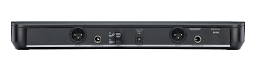 Shure BLX1288/CVL Dual-Channel Wireless Audio System, H11 Band (572–596 MHz) – BLX88 Receiver, PG58 Handheld Mic & CVL Lavalier Bodypack – Up to 14 Hr Battery, 300 ft Range - style: H11 Band (572-596 MHz)