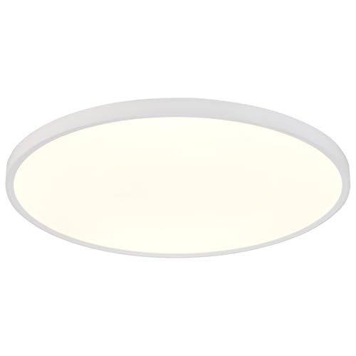 Maxxima 24" White LED Flush Mount Ceiling Light Fixture, 3300 Lumens, 5 CCT | 2700K/3000K/35000K/4000K/5000K, Round Color Selectable Panel Light, Dimmable, Suitable for Bathroom - size: 24 Inch