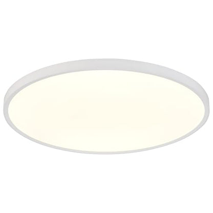 Maxxima 24" White LED Flush Mount Ceiling Light Fixture, 3300 Lumens, 5 CCT | 2700K/3000K/35000K/4000K/5000K, Round Color Selectable Panel Light, Dimmable, Suitable for Bathroom - size: 24 Inch