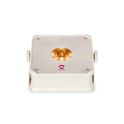 Ape Labs Mini 2+ Ultra Efficient LED Uplighting with Remote (Sold Separately) & 10 Hours Battery Life for Weddings, DJs & Event Lighting - IP65 RGBaW Spotlight with MusikMode & DMX App Control - Solo - color: Creme, size: Solo