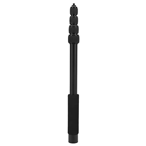 Handheld Mic Boom Pole, 4 5 Section Extendable Microphone Boom Arm with Foam Handle and 1/4in Threads, Telescopic Adjustable Mic Stand for Camera Phone Microphones(5)