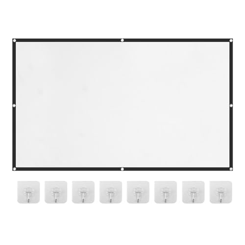Projector Screen, 4K HD Home Movie Projection Screen, 60"|72"|84"|100"|120"|150" Anti-Crease Theater Screens Indoor Outdoor (100 INCH) - size: 100 INCH